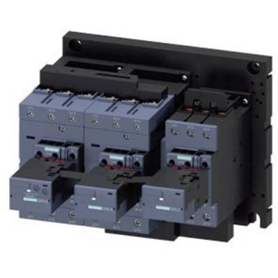 'Industrial relay with multiple blue switching relays on a black mounting board, showing industrial electrical components.'