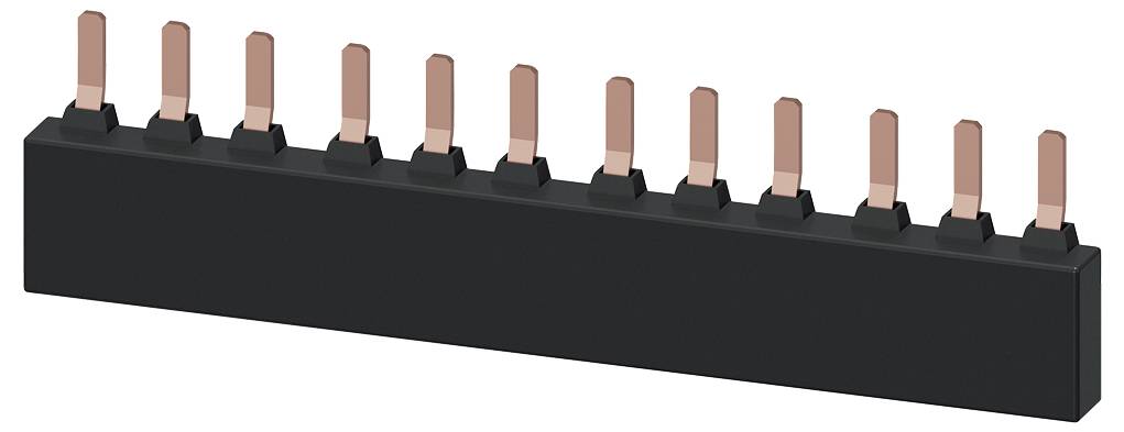 Black electronic connector with 14 copper pins, horizontally positioned, showing pin arrangement for technical applications.