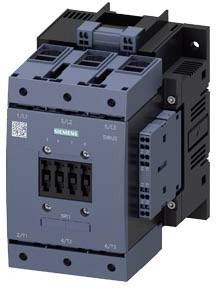 A grey-blue electrical contactor from Siemens with multiple connection terminals, suitable for industrial applications.