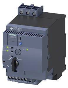 Industrial contactor from Siemens SIRIUS, grey-black, with various connections and operating elements, for controlling electrical equipment.