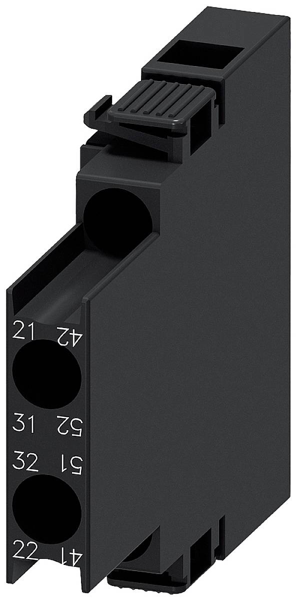 A black electric hat rail module with multiple numbered terminal blocks on the front.