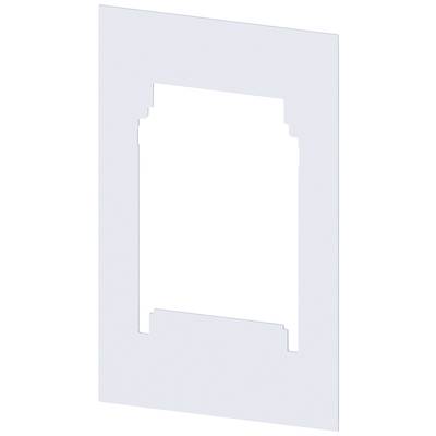 A rectangular frame with an inner cutout that looks like a slot for an electrical device.