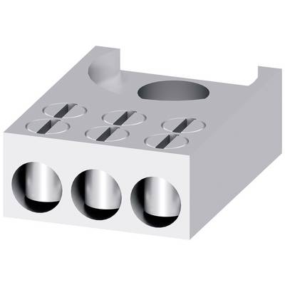 Blocked component with six turbulators at the outlet to optimise heat transfer in heating systems.