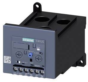 A Siemens electromechanical control unit, Sirius model. Rectangular housing with connections and operating elements on the front panel.
