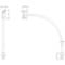 Technical drawing of a mechanical component with dimensions in millimetres. Side and front views show details and measurements.