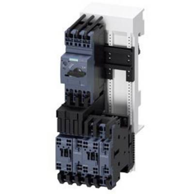 Electrical contactor mounted on a DIN rail, used for controlling electrical circuits in industrial installations.