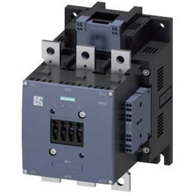 A three-phase electrical circuit breaker with multiple terminals and a blue control unit, mountable on a plate.