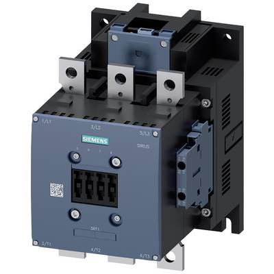 Siemens electric circuit breaker; SIRIUS model, black and blue design, with connections at the top.
