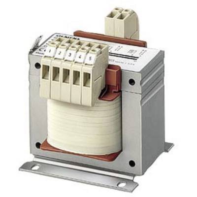 An electrical transformer with multiple terminal connections, labelled with numbers 1 to 5, mounted on a metal base.
