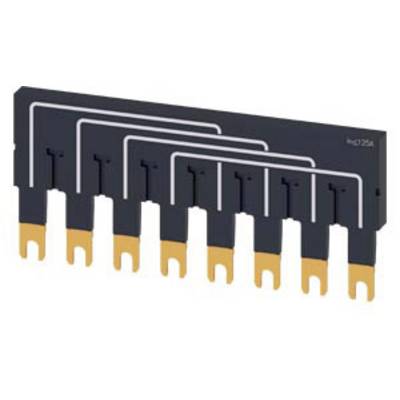 'Illustration of an electrical component with 6 gold-coloured connectors at the top and grey insulation in between.'<br><br>Note: The translation uses British English spelling (colour) and maintains the precise technical description of the image.
