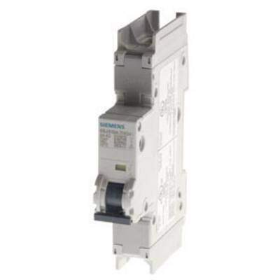A Siemens circuit breaker, a single-pole, electrically controlled device for protecting electrical circuits from overload.