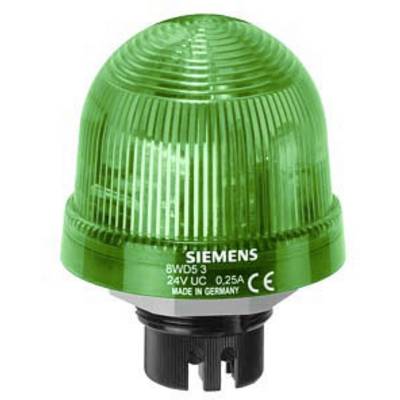 Green warning light by Siemens, Model 8WD5 3, 24V UC, 0.25A, manufactured in Germany.