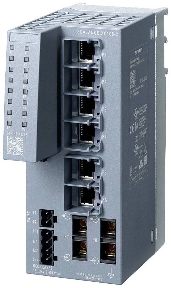 Siemens 6GK51062BD002AC2 6GK5106-2BD00-2AC2 Network switch 10 / 100 MBit/s PoE