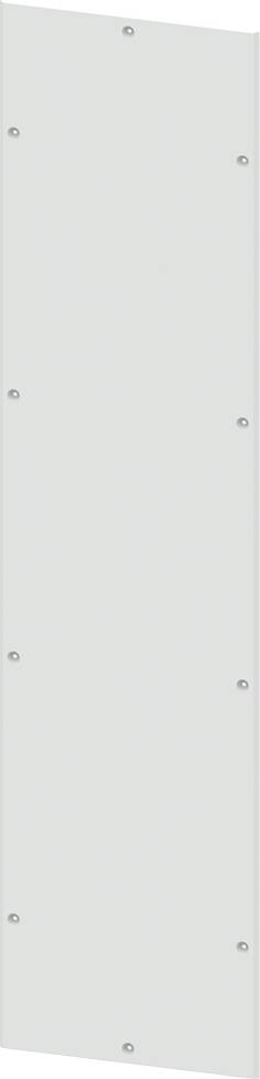 Grey rectangular strip with nine symmetrically distributed screw heads, which could be part of a larger object or construction.