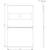 'Technical drawing of a rectangular object with two rectangular recesses in the upper half. Dimensions: 882 x 522 mm.'