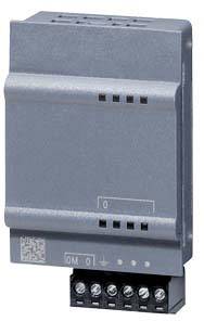 A grey electrical module with multiple connections at the bottom and ventilation holes at the top. Purpose unknown.