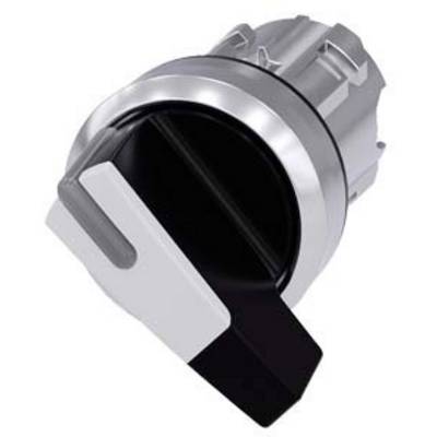 A silver and black vehicle toggle switch cap, shown from a side view.