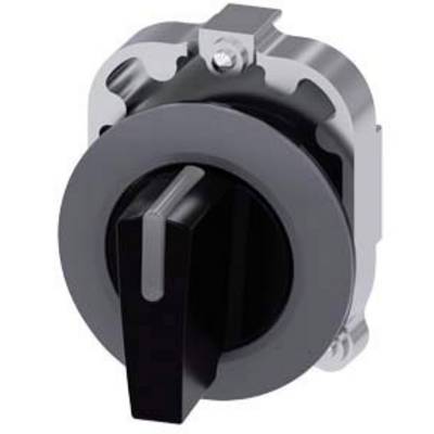A black and grey rotary switch with a lever handle, mounted on a metallic bracket, likely for machine control.