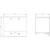 Technical drawing of a rectangular device with dimensions 105 x 89.2 x 64.9 cm, front and side view, with mounting slots and connections.