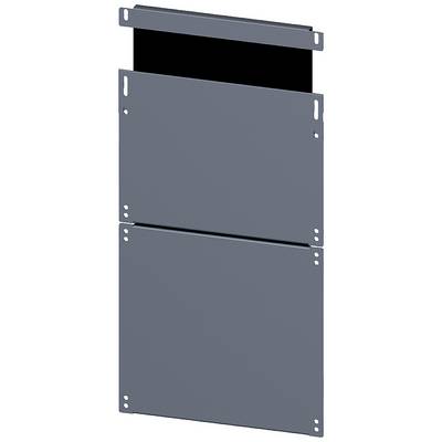 Grey metal plate with a rectangular cut-out at the top, suitable for mounting in an electronic device or cabinet.