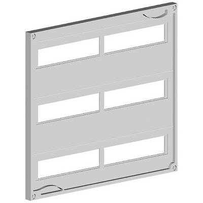 Metal plate with several rectangular cutouts, likely used as a ventilation grille or cover.