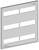Metal plate with several rectangular cutouts, likely used as a ventilation grille or cover.