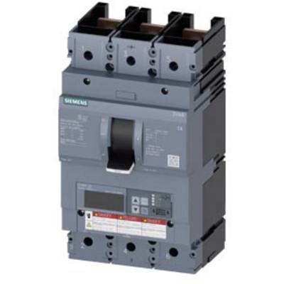 A Siemens electrical three-phase circuit breaker, coloured grey, for use in industrial applications.