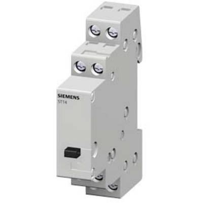 'SIEMENS 3TA' switch with silver housing, two mounting points and four screw terminals, suitable for industrial applications.
