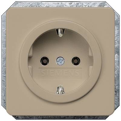 Siemens socket in beige mounted on a wall.