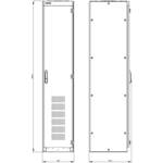 Empty control cabinet enclosure, with ventilation openings, IP20, H: 2000 mm, W: 400 ...