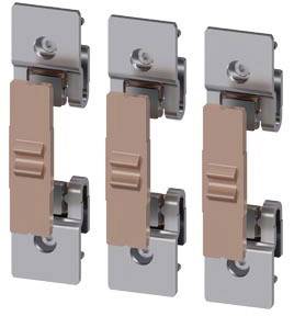 Three electrical fuses in series, each with a brown insulator and silver casing, used to protect electrical circuits.