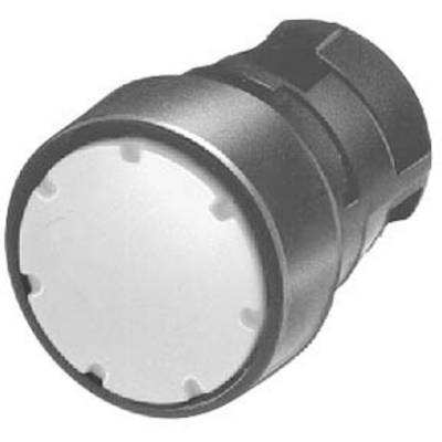 A round rotary knob with a knurled grip, made of dark material. Smooth on the top surface, potentially for electronic or mechanical devices.