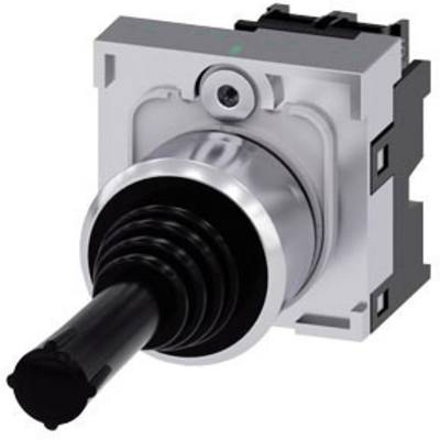 A metal joystick for industrial applications, mounted in a square housing. Suitable for machine controls.