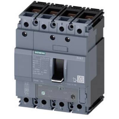 A grey electric power switch with multiple terminals, lever switch in the centre, 'Siemens' label, technical specifications.