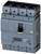 Siemens circuit breaker, Model 3VA2, grey-blue, with switch and connection options, suitable for industrial applications.