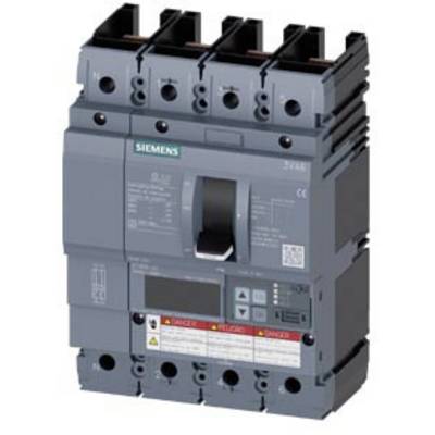 Siemens electrical power switch, grey in colour, rectangular in shape, with multiple connections at the top and a switch located in the centre.