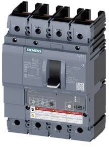 Siemens switch with four circuits, blue lever in the centre. Suitable for controlling and interrupting electrical circuits.