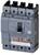A grey Siemens power circuit breaker with four poles, labels, and warning notices is clearly visible.