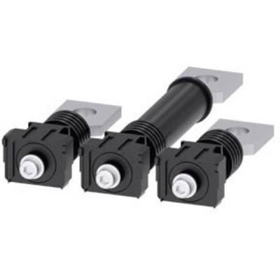 Three black electronic components with silver connectors, arranged parallel to each other.