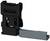 'Black casing with a protruding grey lever, mechanical component for fastening or mounting, industrial design.'