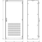 Empty control cabinet enclosure, with ventilation openings, IP20, H: 1800 mm, W: 600 ...
