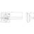 Technical Drawing of a Door Handle with Dimensions: Length 250 mm, Width 75.9 mm, Rose Diameter 100 mm, Thickness 15 mm.