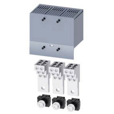 'Compact electric switchboard with multiple connection terminals and switches underneath. Suitable for industrial applications.'