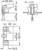 Technical drawing of an electrical component with various views and dimensioning in millimetres.
