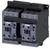 Electrical contactor with two main contacts by Siemens, used for switching electrical loads in industrial applications.