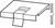 Technical drawing of a flat component with a cut-out and a narrow, protruding strip, with code 'NSV0_00500' on the edge.