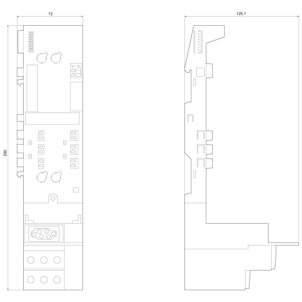 Siemens 3RK1903-3AC00 3RK19033AC00 Terminal block 500 V AC Nominal current 50 A-2
