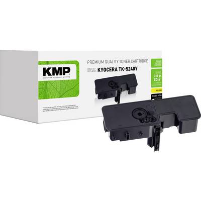 KMP premium quality toner cartridge for Kyocera TK-5240Y, shown with product box and black cartridge on a white background.