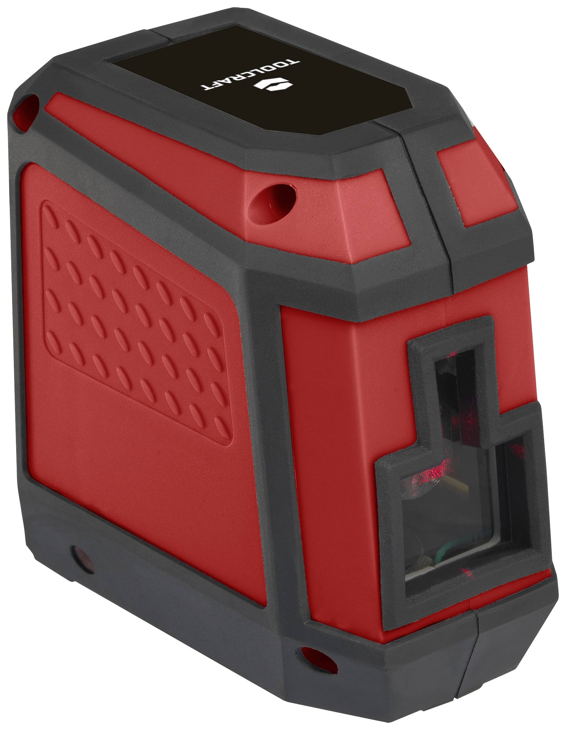 TOOLCRAFT CL12 Cross line laser Incl. bag, Self-levelling Range (max.): 12 m Calibrated to: Manufacturer's standards (no-2