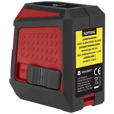 TOOLCRAFT CL12 Cross line laser Incl. bag, Self-levelling Range (max.): 12 m-3